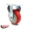 Service Caster 4 Inch Red Polyurethane Wheel Rigid Top Plate Caster SCC-20R414-PPUB-RED-TP3 - alternate 6